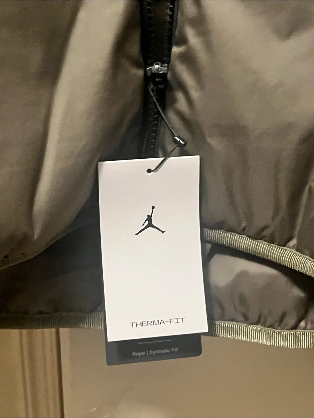 Jordan Men’s Quilted Hooded Puffer Jacket - Olive Green